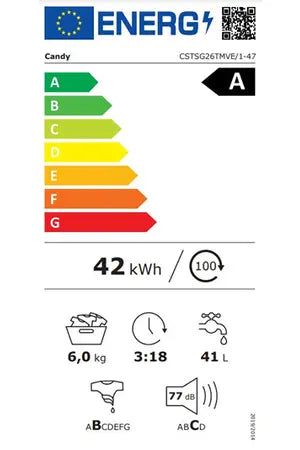 Lave-linge top CANDY CSTSG26TMVE/1-47 Candy