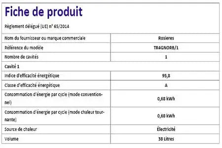 Combiné four lave-vaisselle Rosieres TR4GNORB/1 - TRIO 3 EN 1 Rosieres