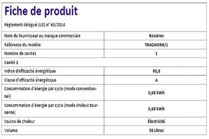 Combiné four lave-vaisselle Rosieres TR4GNORB/1 - TRIO 3 EN 1 Rosieres