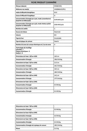 Cuisinière induction Whirlpool WS68IB8ACX/FR/1 Whirlpool