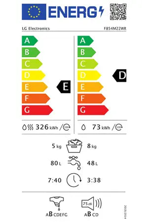 Lave-linge séchant Lg F854M22WR Lg