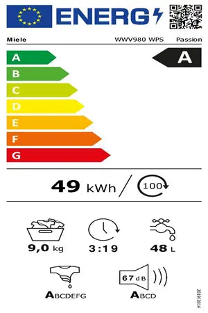 Lave-linge hublot Miele WWV980 WPS TWINDOS Miele