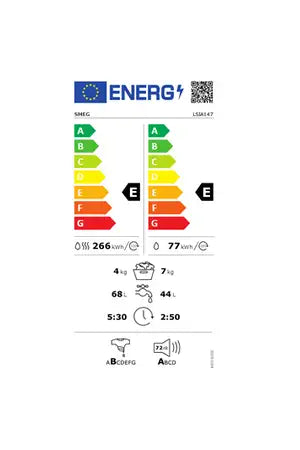 Lave-linge séchant Smeg LSIA147 - ENCASTRABLE 60 CM Smeg