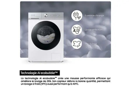 Lave-linge hublot Samsung WW90DB7U94GE BESPOKE AI Samsung