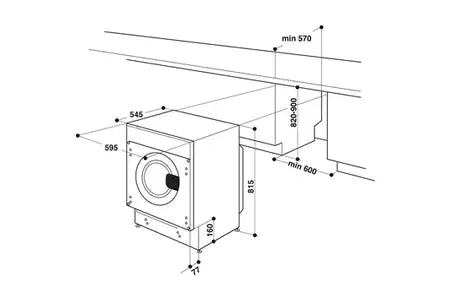 Lave-linge hublot Whirlpool BIWMWG81485EU - ENCASTRABLE 60 CM Whirlpool