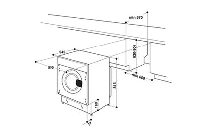 Lave-linge hublot Whirlpool BIWMWG81485EU - ENCASTRABLE 60 CM Whirlpool