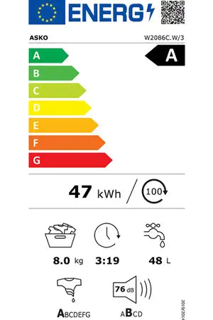 Lave-linge hublot Asko W2086C.W/3 Asko