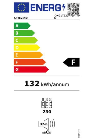 Cave de vieillissement Artevino OXG1T230NPD NOIR Artevino