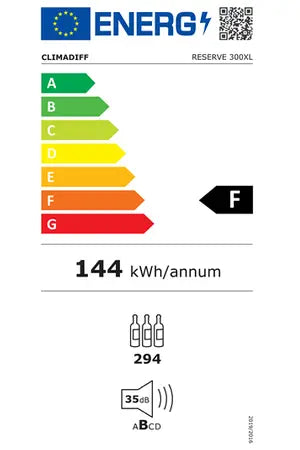 Cave de vieillissement Climadiff RESERVE300XL Climadiff