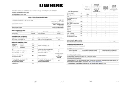 Cave de vieillissement Liebherr WSBLI5231-20 Liebherr