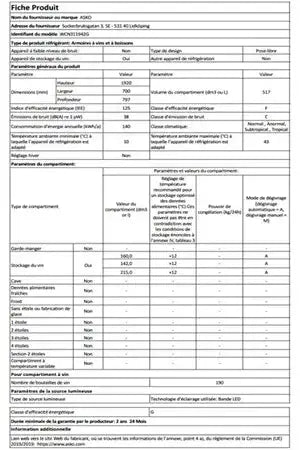 Cave multi-températures Asko WCN311942G Asko