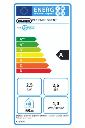 Climatiseur mobile Delonghi PAC EM90SILENT CL.A Delonghi