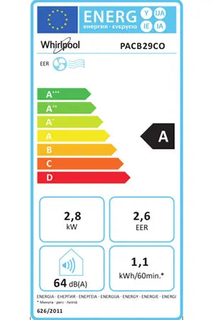 Climatiseur mobile Whirlpool PACB29CO Whirlpool