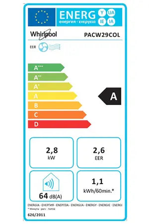 Climatiseur mobile Whirlpool PACW29COL Whirlpool