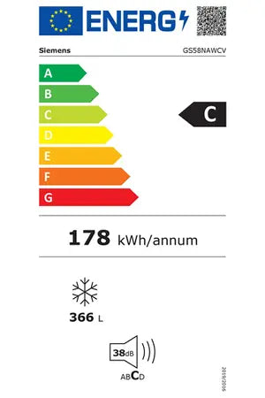 Congélateur armoire Siemens GS58NAWCV Siemens