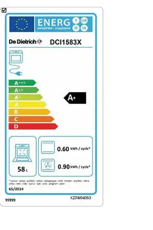 Cuisinière induction De Dietrich DCI1583X De Dietrich