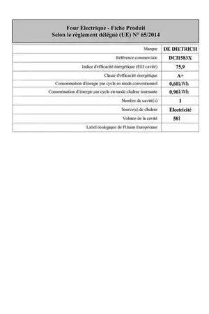 Cuisinière induction De Dietrich DCI1583X De Dietrich