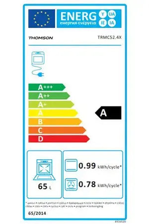 Cuisinière vitrocéramique Thomson TRMC52.4X Thomson