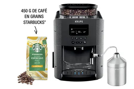 Expresso Avec Broyeur Krups Yy4539fd Essential Grise Avec Mousseur Krups