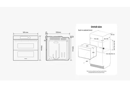 Four encastrable Samsung NV7B4550VAK BESPOKE Samsung