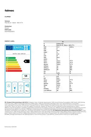 Hotte décorative murale Falmec FLIPPER1220 Falmec