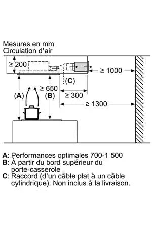 Hotte décorative murale Siemens LR96CAQ50 - 90 cm Inox Siemens