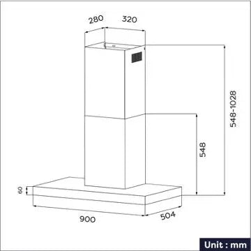 Hotte décorative murale							CIARRA				CD9102B GUERIN ELECTROMENAGER