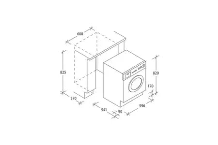 Lave-linge hublot Candy ENCASTRABLE - CBW 27D1E-S Candy