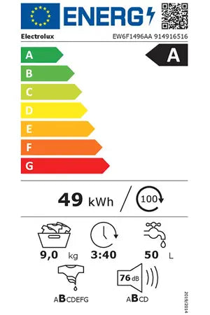 Lave-linge hublot Electrolux EW6F1496AA Electrolux
