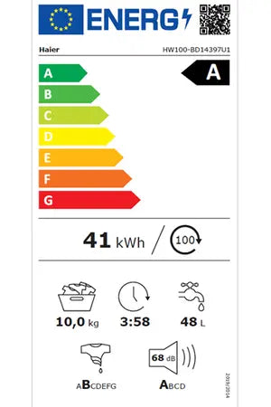 Lave-linge hublot HAIER X SERIES 11 HW100-BD14397U1 Haier