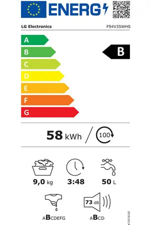Lave-linge hublot Lg F94V35WHS Lg