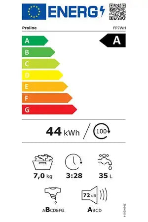 Lave-linge hublot PROLINE FP7WH Proline