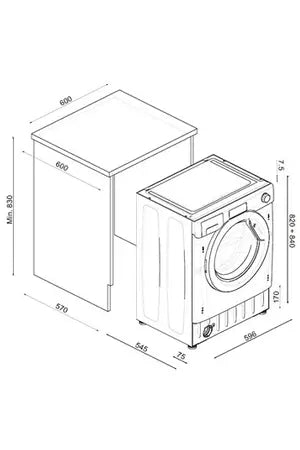 Lave-linge hublot Rosieres OBWS69TWMCE-47 Rosieres