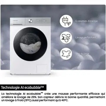 Lave linge hublot SAMSUNG WW11DB7B94GE Bespoke AI GUERIN ELECTROMENAGER