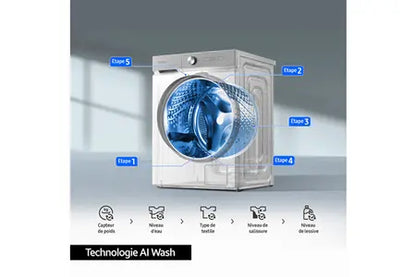 Lave-linge hublot SAMSUNG WW11DG6B85LK - BESPOKE AI Samsung