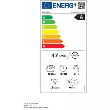 Lave linge hublot SAMSUNG WW80CGC04DAH Bespoke AI GUERIN ELECTROMENAGER