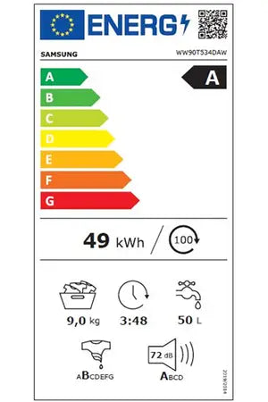 Lave-linge hublot Samsung WW90T534DTT AUTODOSE Samsung