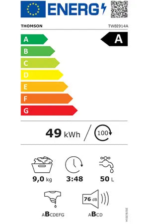 Lave-linge hublot THOMSON TWBI914A ENCASTRABLE Thomson