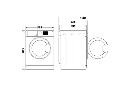 Lave-linge hublot WHIRLPOOL FFBD11469BVFR Whirlpool