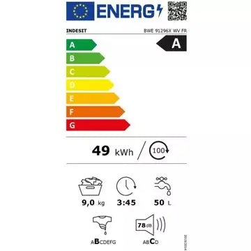 Lave linge hublot 							INDESIT				BWE91296XWVFR GUERIN ELECTROMENAGER