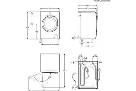 Lave-linge séchant ELECTROLUX EW7IW2856BG Electrolux