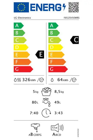 Lave-linge séchant Lg F852SV50WRS Lg