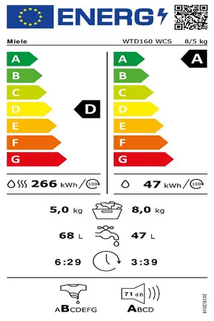 Lave-linge séchant MIELE WTD160WCS Miele