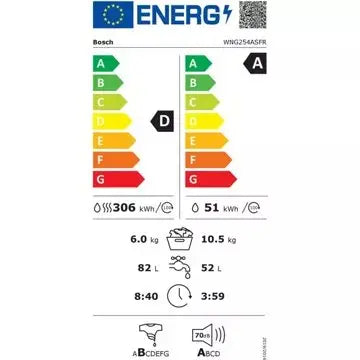 Lave linge séchant hublot 							BOSCH				WNG254ASFR Série 6 GUERIN ELECTROMENAGER