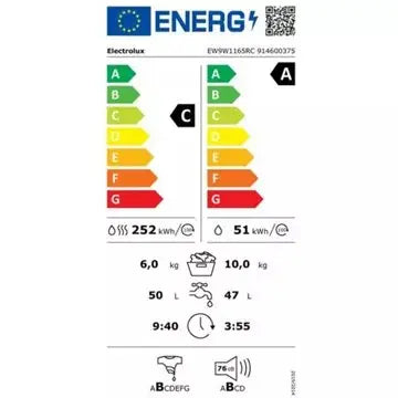 Lave linge séchant hublot 							ELECTROLUX				EW9W1165RC GUERIN ELECTROMENAGER