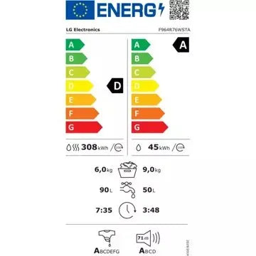 Lave linge séchant hublot 							LG				F964R76WSTA GUERIN ELECTROMENAGER