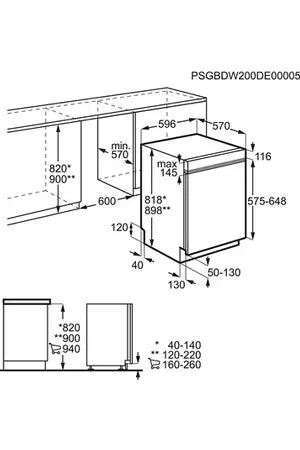 Lave-vaisselle Aeg FEE83806PM comfortlift - encastrable 60cm Aeg