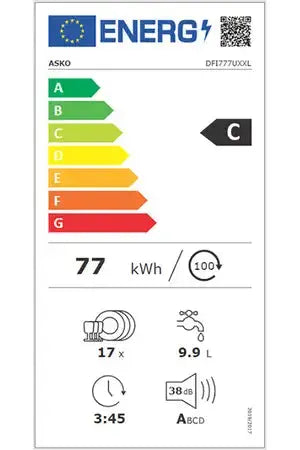 Lave-vaisselle Asko DFI777UXXL ENCASTRABLE 60 CM Asko