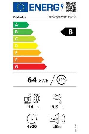 Lave-vaisselle Electrolux EEG68520W - ENCASTRABLE 60CM Electrolux