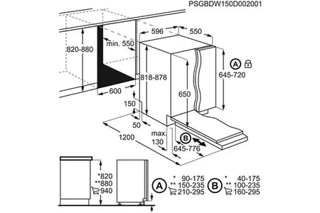 Lave-vaisselle Faure FDLN5531 - ENCASTRABLE 60CM Faure